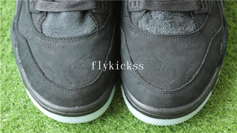 Update Version Air Jordan 4 Retro Black Kaws